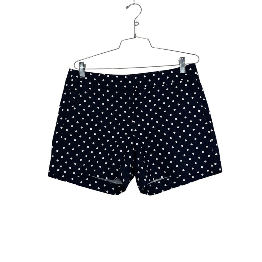J. Crew Factory Polka Dot Shorts Navy Blue and White 6